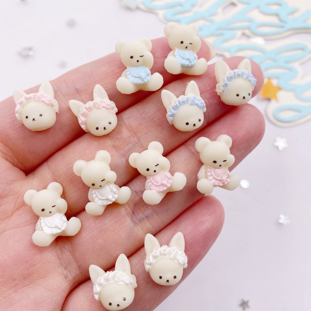 Art Craft 3 Year Old - 30 個樹脂かわいいカラフルな 3D ミニベビークマ結婚式ネイルアートヒラタ石スクラップブック置物 DIY ジュエリーアクセサリー工芸品