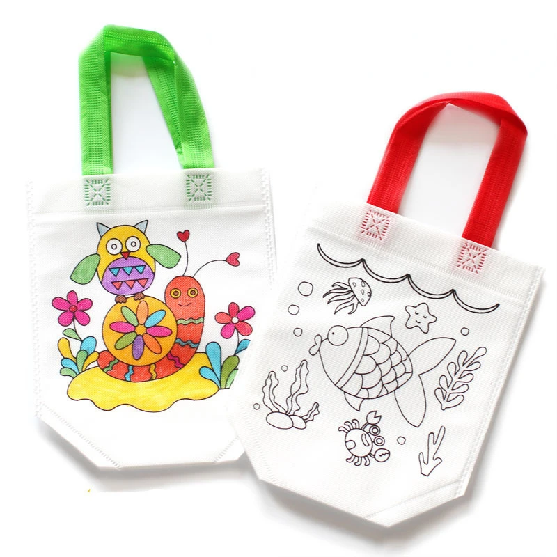 Art Craft Event - 24 個のかわいい漫画のぬりえバッグ再利用可能なカーニバル誕生日パーティー DIY アート工芸品や記念品用品クリスマスお祝い