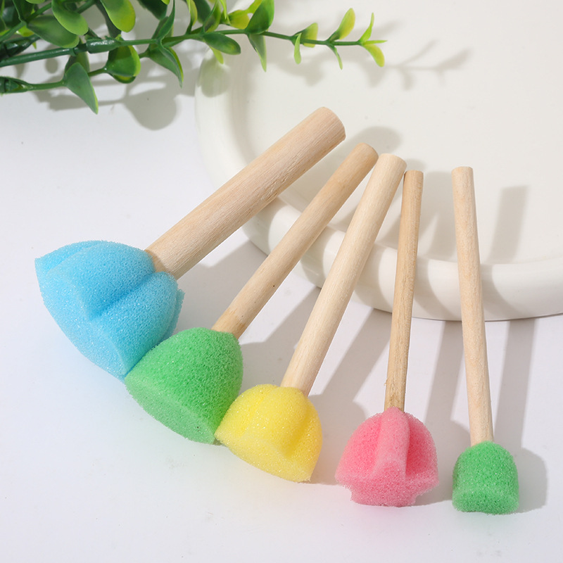Art Craft Kids - 10 個ペイント陶器スポンジペイント用フェイスペイントスポンジ子供用アートと工芸品アートスポンジ絵画用 HMS01