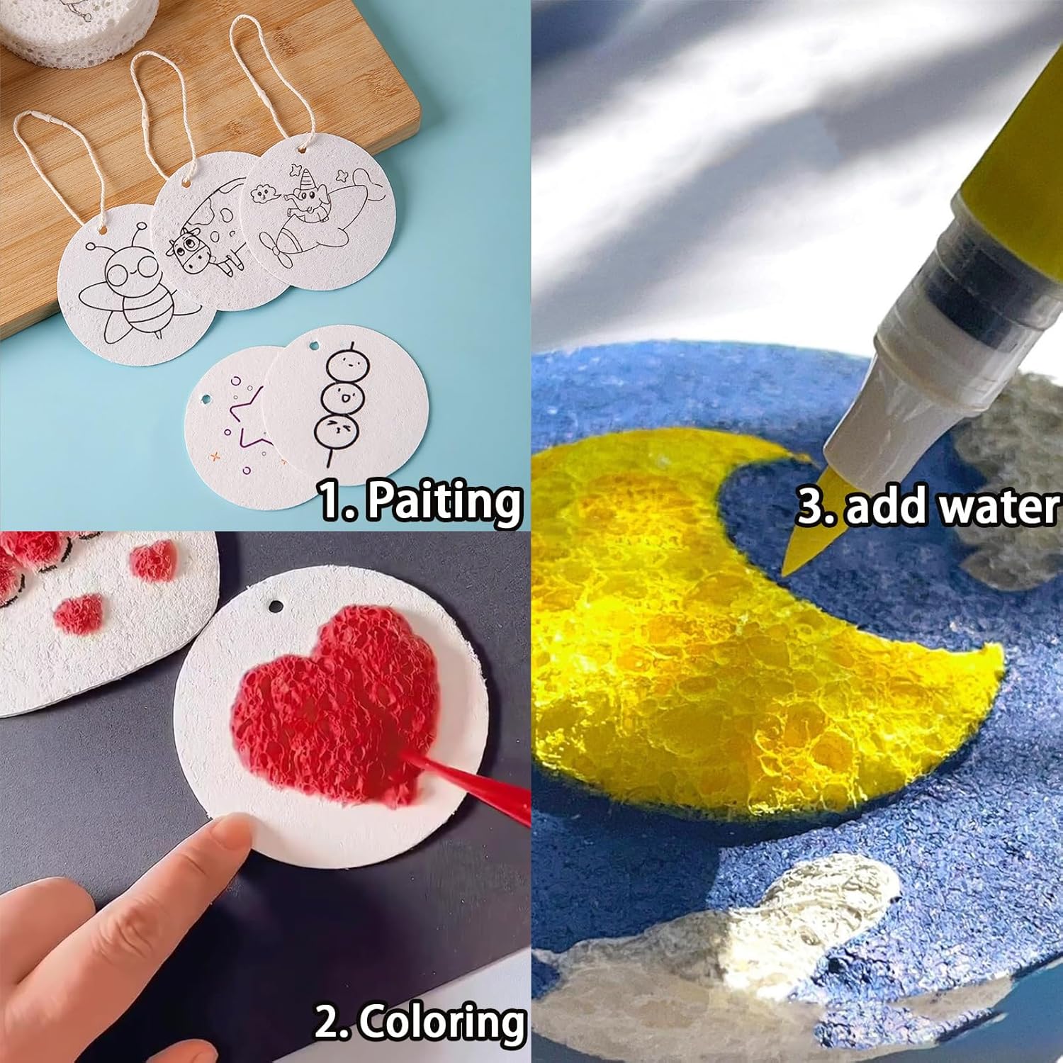 3D立体発泡テクスチャ絵画紙セット 子供用 DIYアートクラ - Art Craft Kids のレビューと価格
