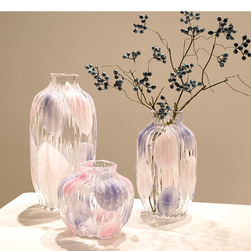 シンプルなガラス花瓶工芸品装飾品水耕リビングルームバルコニー - Art Craft Simple のレビューと価格