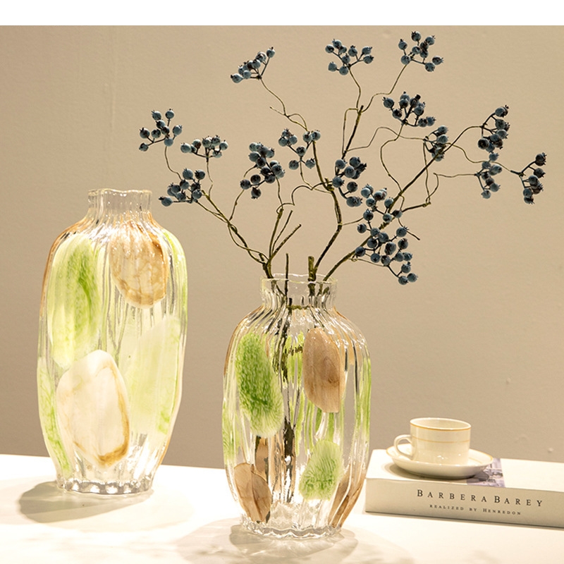 シンプルなガラス花瓶工芸品装飾品水耕リビングルームバルコニー - Art Craft Simple のレビューと価格