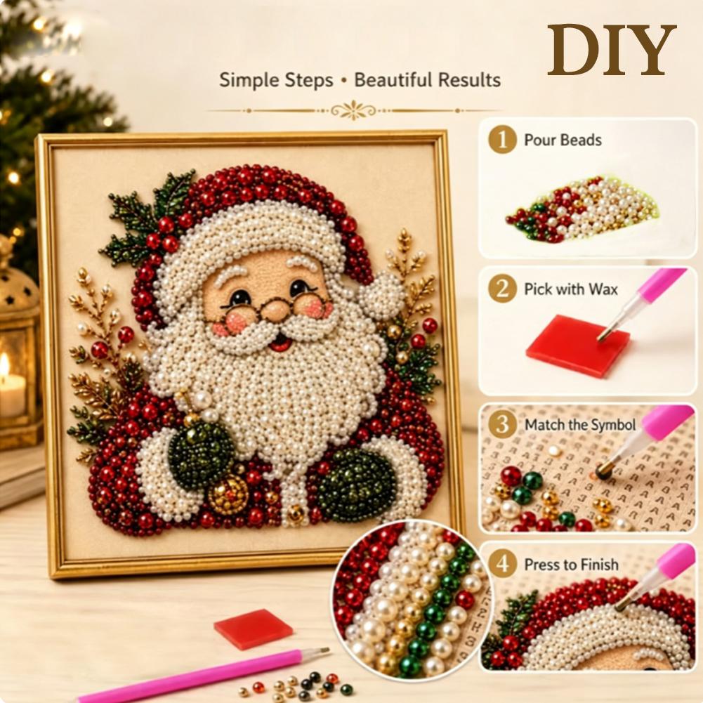 クリスマス サンタクロース パールアート DIYキット 額入 - Art Craft Kids のレビューと価格