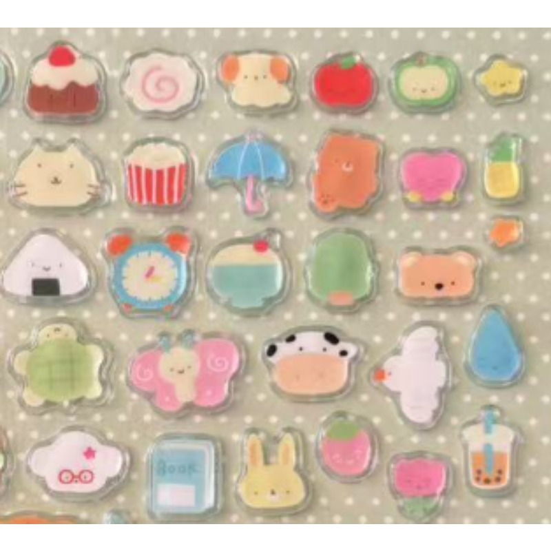 かわいい透明な漫画風寿司バーガーステッカー、スクラップブック - Art Craft Decoration のレビューと価格