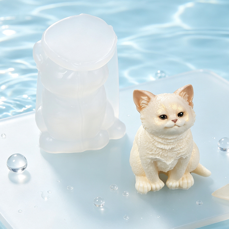 3D猫型シリコンモールド DIYキャンドルソープワックスアー - Art Craft Show のレビューと価格