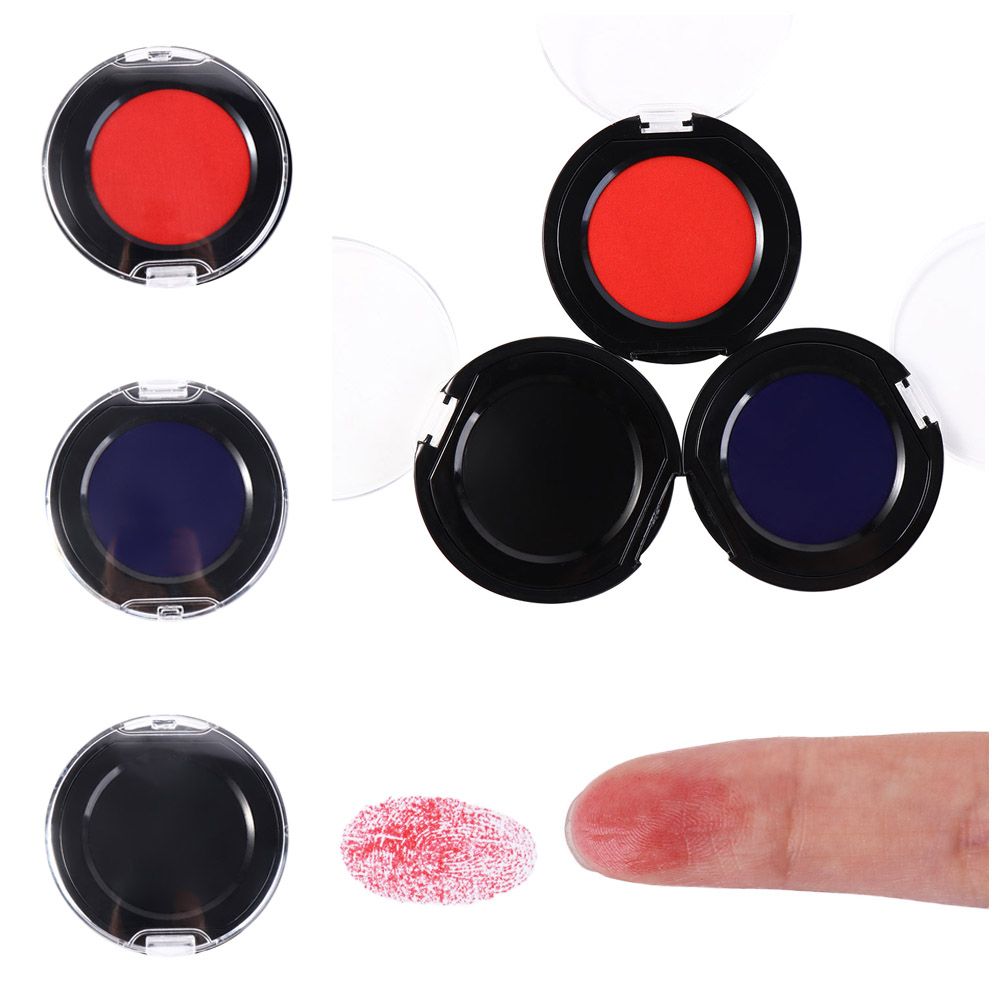 赤、青、黒のミニ指紋インクパッド、公証人用サムプリントインク - Stamping Ink Pad のレビューと価格