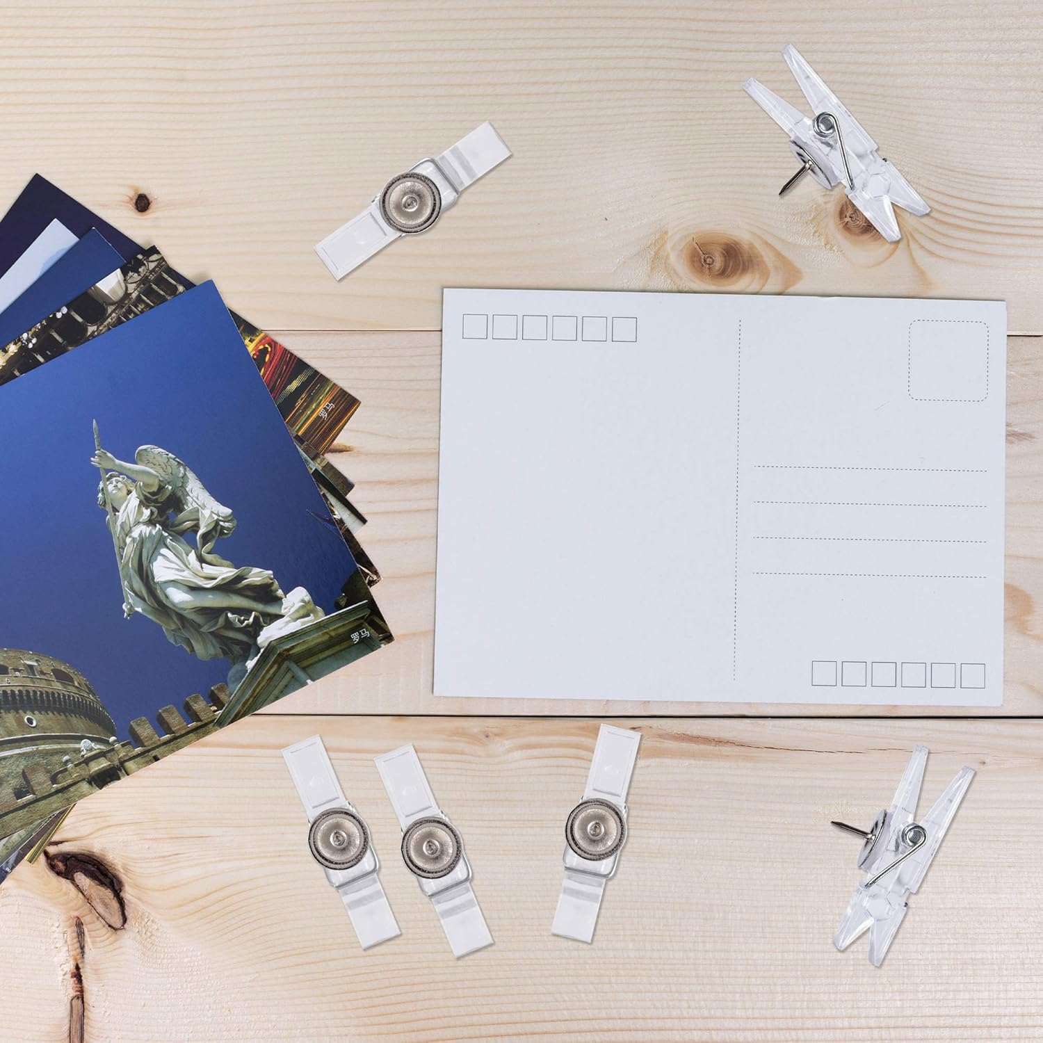 60個入り 透明装飾プッシュピン クリップ 画鋲 コルク掲示 - Art Craft Board のレビューと価格