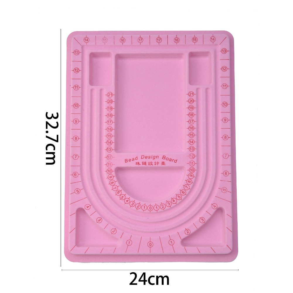 カラフルなフロッケダビーズボードブレスレットネックレストレイ - Art Craft Board のレビューと価格
