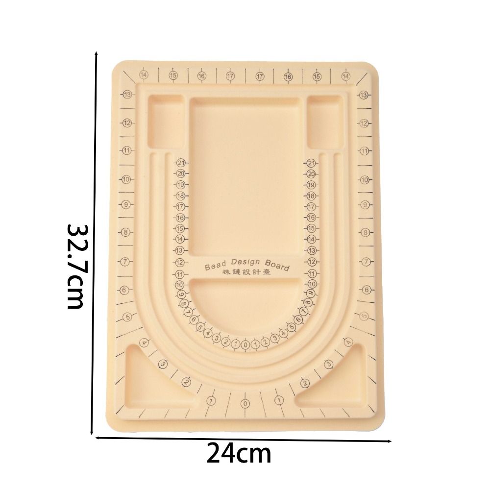 カラフルなフロッケダビーズボードブレスレットネックレストレイ - Art Craft Board のレビューと価格