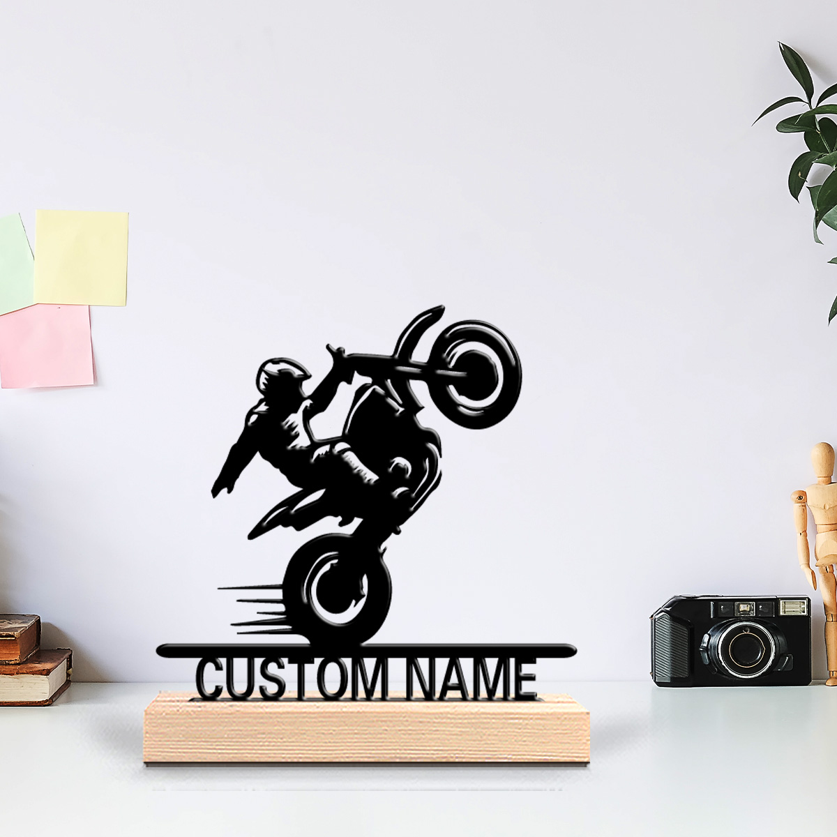 1個入り シンプルなバイクの子供用カスタムテキストメタルスタ - Art Craft Kids のレビューと価格
