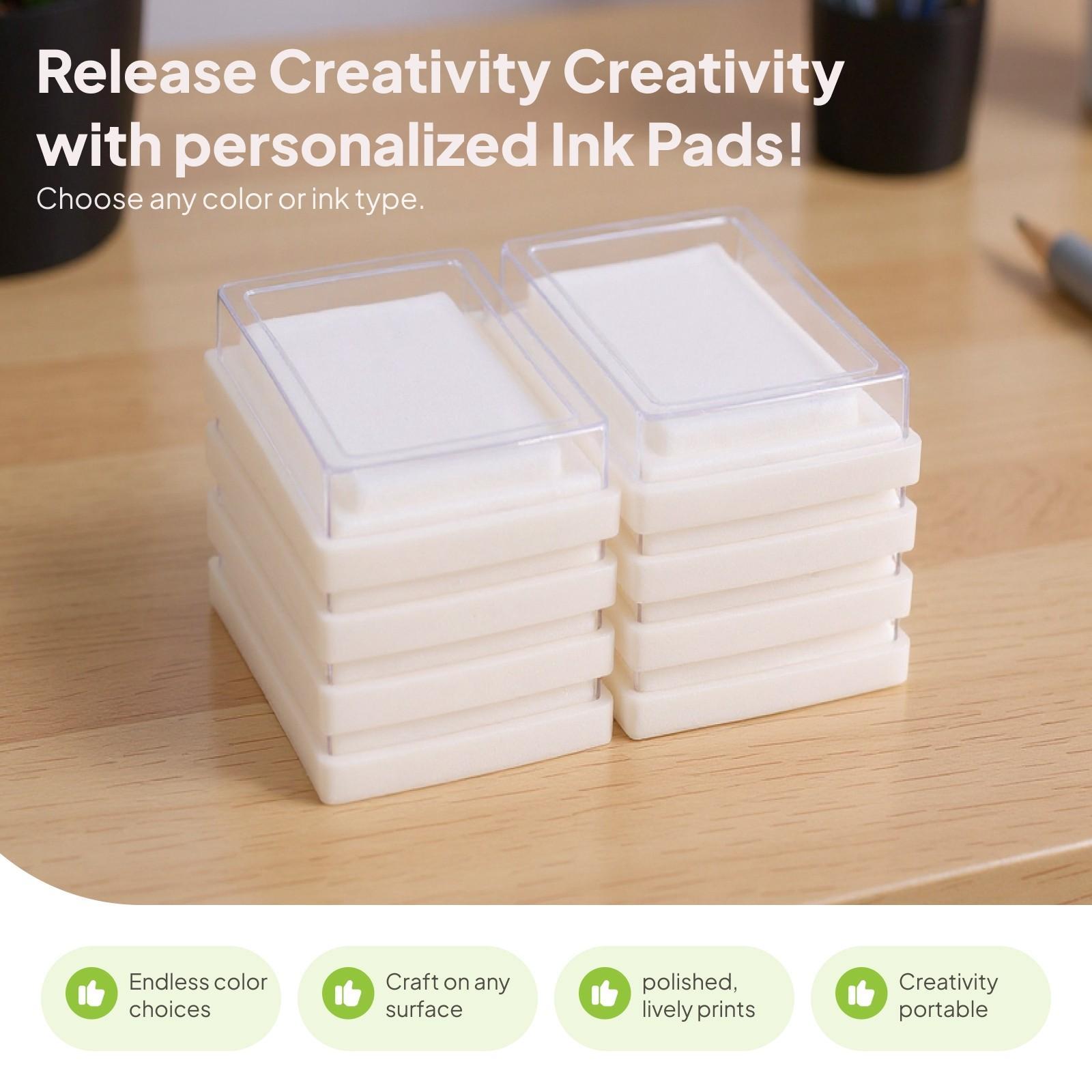 白いインクパッド 空白の花びら型スポンジ クラフトペーパーキ - Stamping Ink Pad のレビューと価格