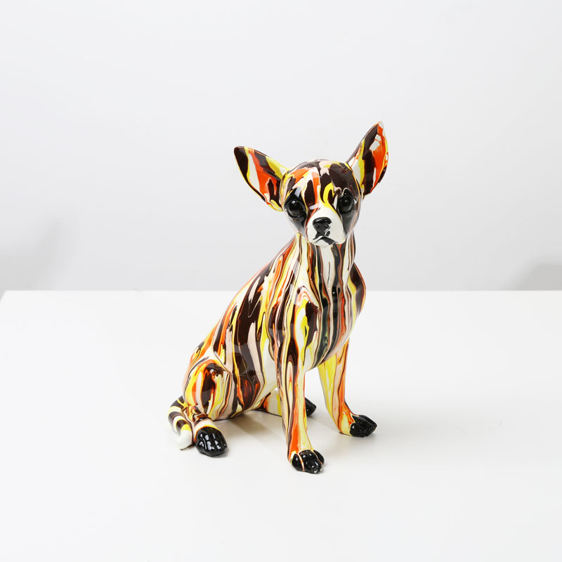 家のための樹脂製の小さなカラフルな装飾品,新鮮な芸術,犬,手 - Art Craft Simple のレビューと価格