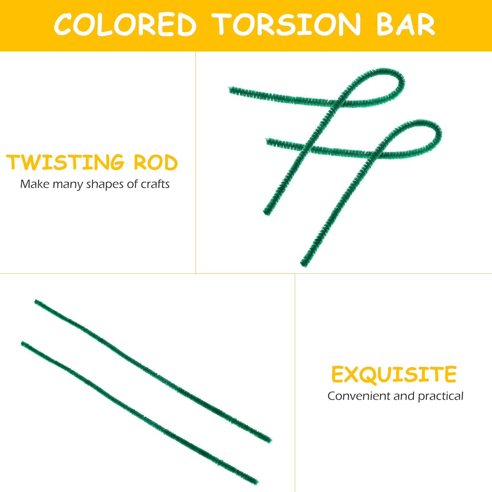 200本入り カラフルなシェニールスティック 曲げられるパイ - Art Craft Kids のレビューと価格