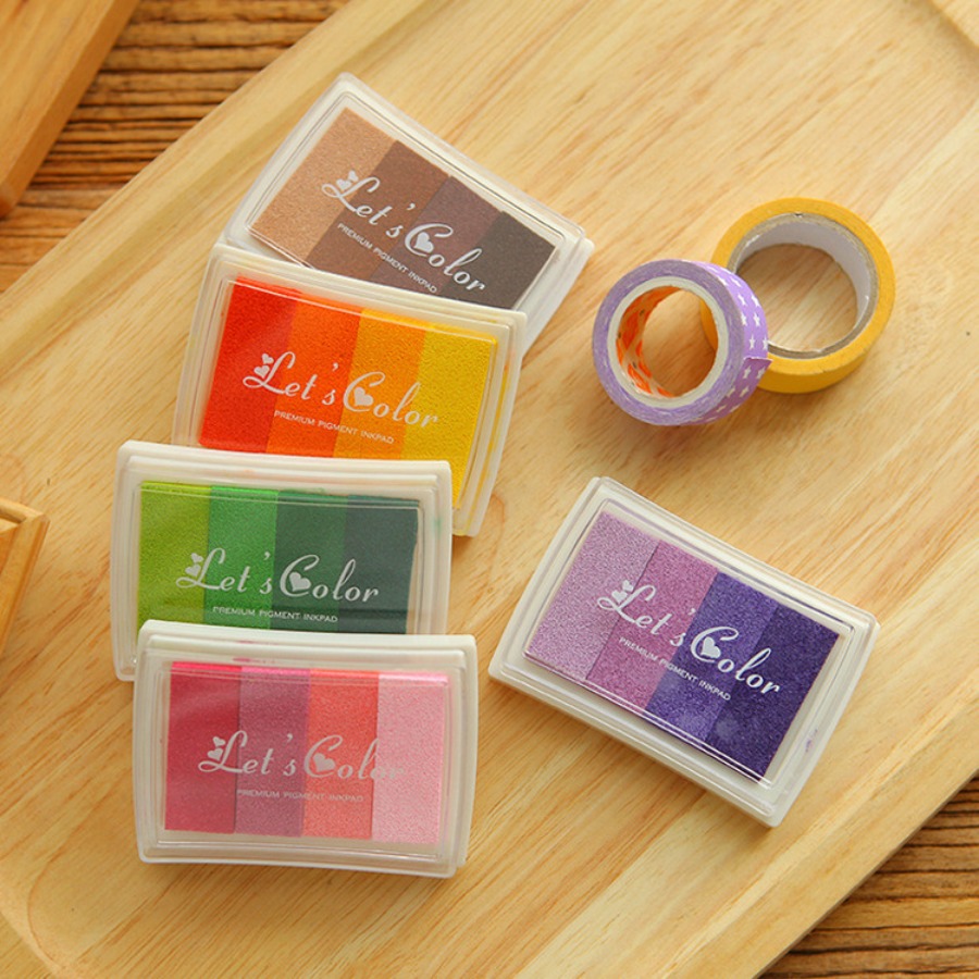 グラデーションカラークラフトインクパッド かわいいマルチカラ - Stamping Ink Pad のレビューと価格
