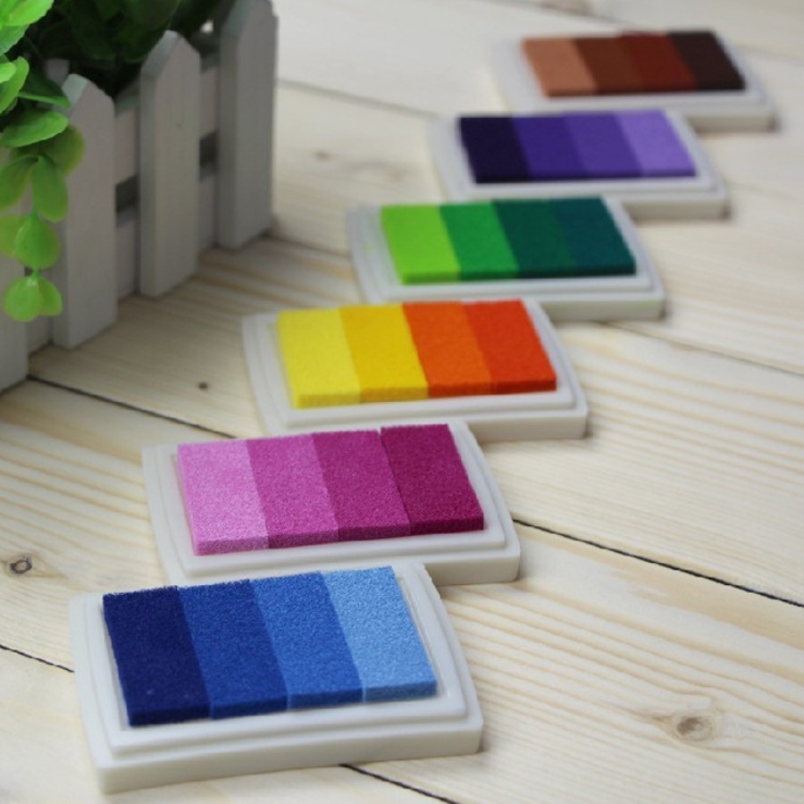 グラデーションカラークラフトインクパッド かわいいマルチカラ - Stamping Ink Pad のレビューと価格
