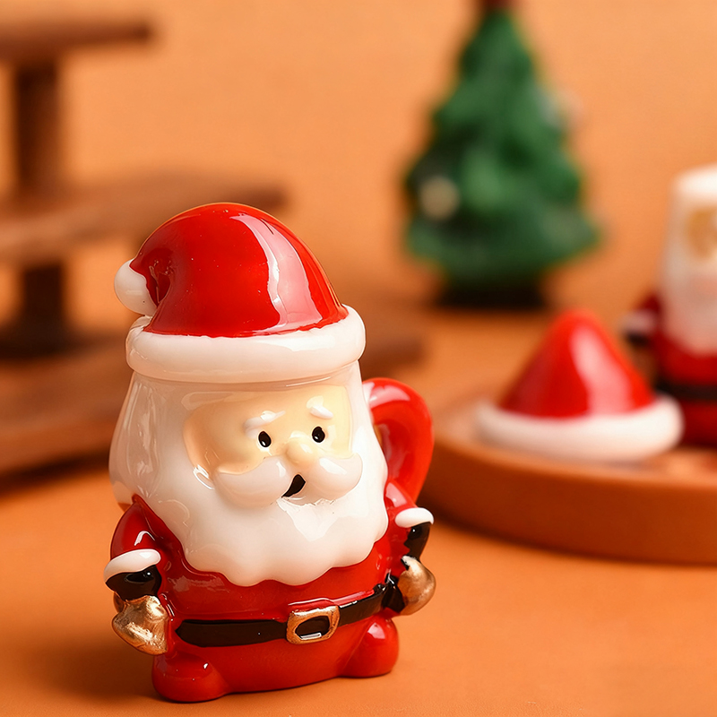 ミニサンタティーカップオーナメント - クリスマス工芸品、妖 - Art Craft Decoration のレビューと価格