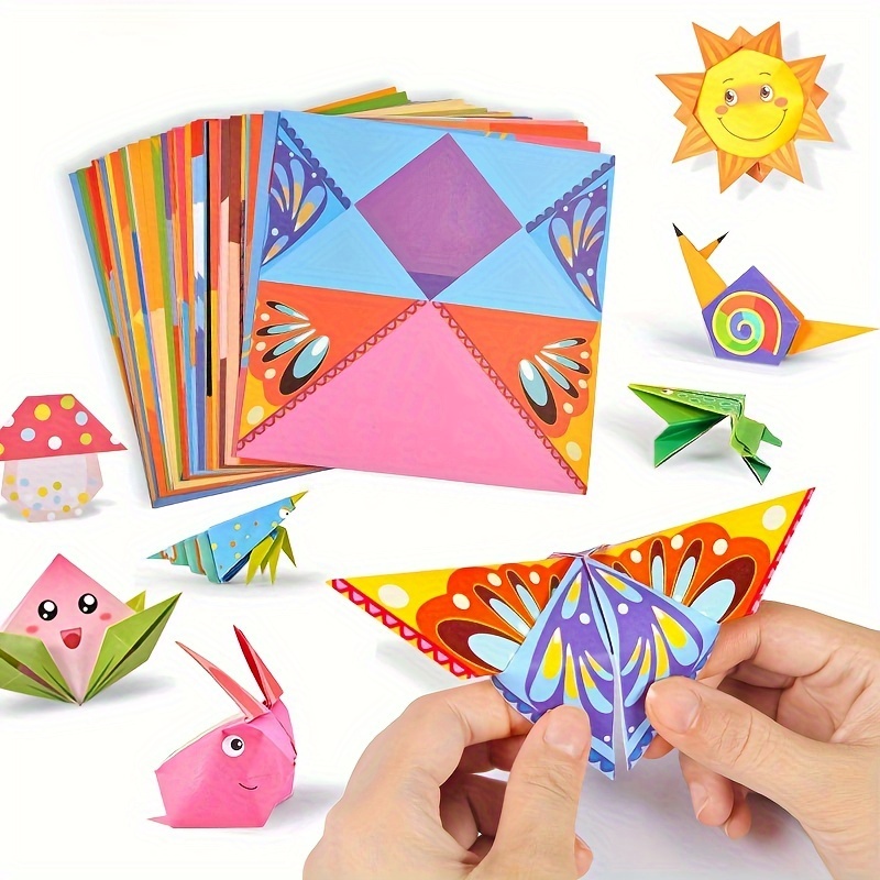 54枚の折り紙楽しいセット1セット、説明書付き、DIYアート - Art & Craft Paper Ideas のレビューと価格