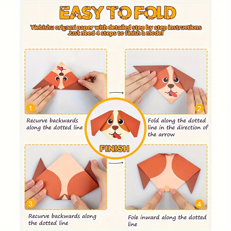 54枚の折り紙楽しいセット1セット、説明書付き、DIYアート - Art & Craft Paper Ideas のレビューと価格