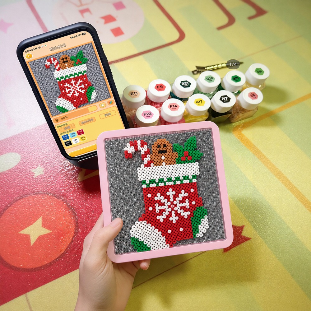 LEDスマートヒューズビーズペグボード、アプリでガイド付きパ - Art Craft Board のレビューと価格