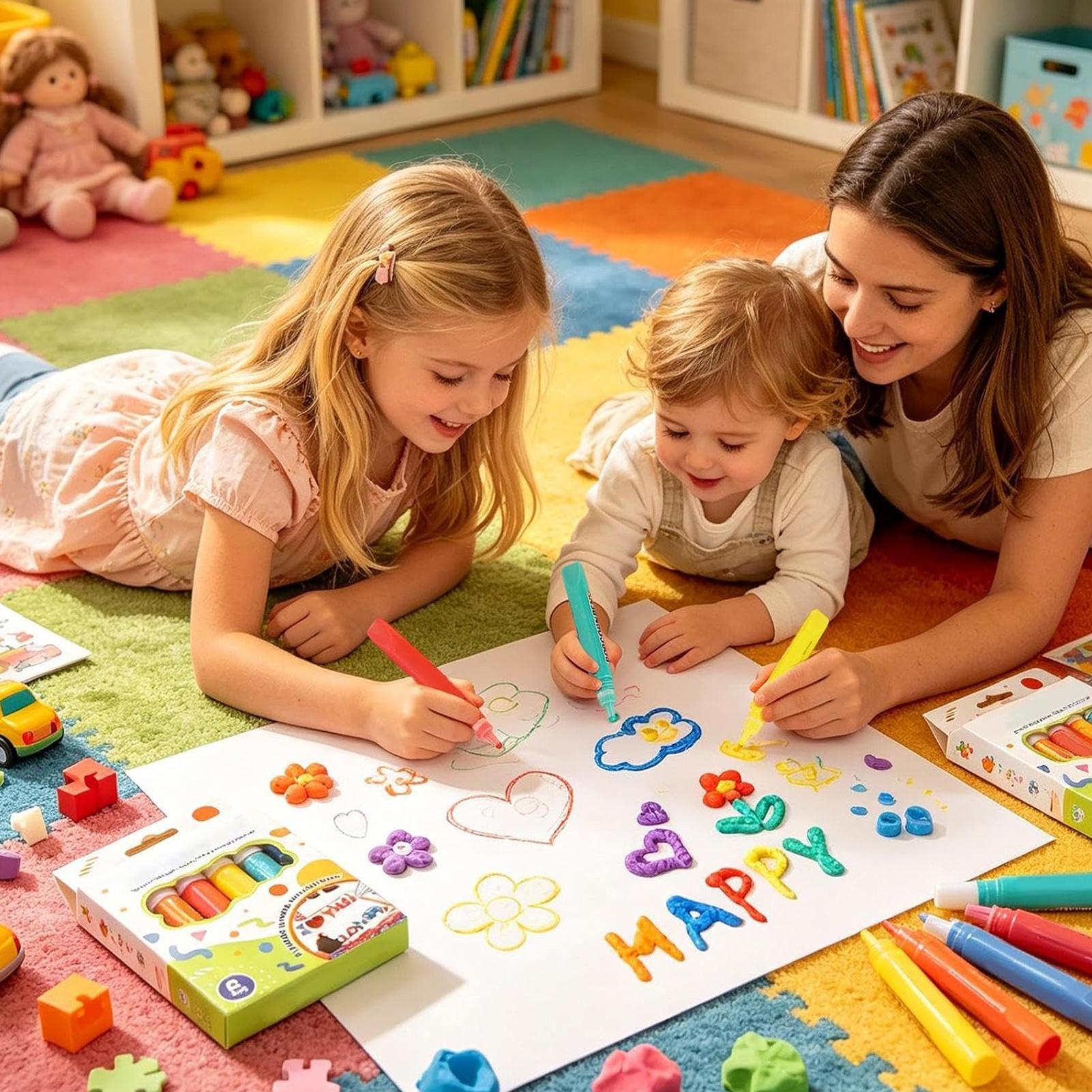 バブルペン 6/12本セット アート描画用 3Dバブルペイン - Art Craft Kids のレビューと価格