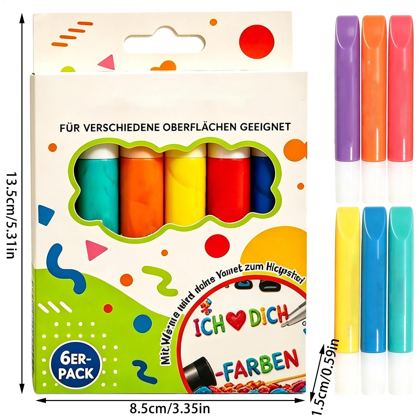 バブルペン 6/12本セット アート描画用 3Dバブルペイン - Art Craft Kids のレビューと価格