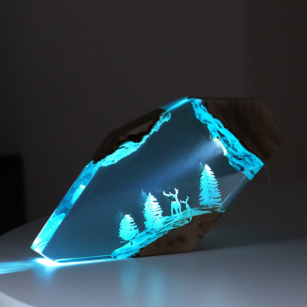 森の妖精鹿デスクトップアート、パーソナライズされた発光オーナ - Art Craft School のレビューと価格